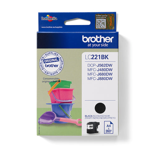 Brother LC221BK ink cartridge 1 pc(s) Original Black Brother LC221BK ink cartridge 1 pc(s) Original Black